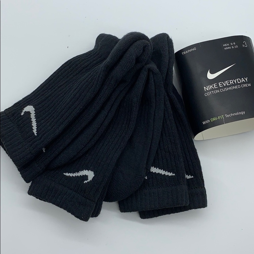 NIKE EVERYDAY COTTON CUSHIONED CREW wmns SOCKS 3 pairs socks set